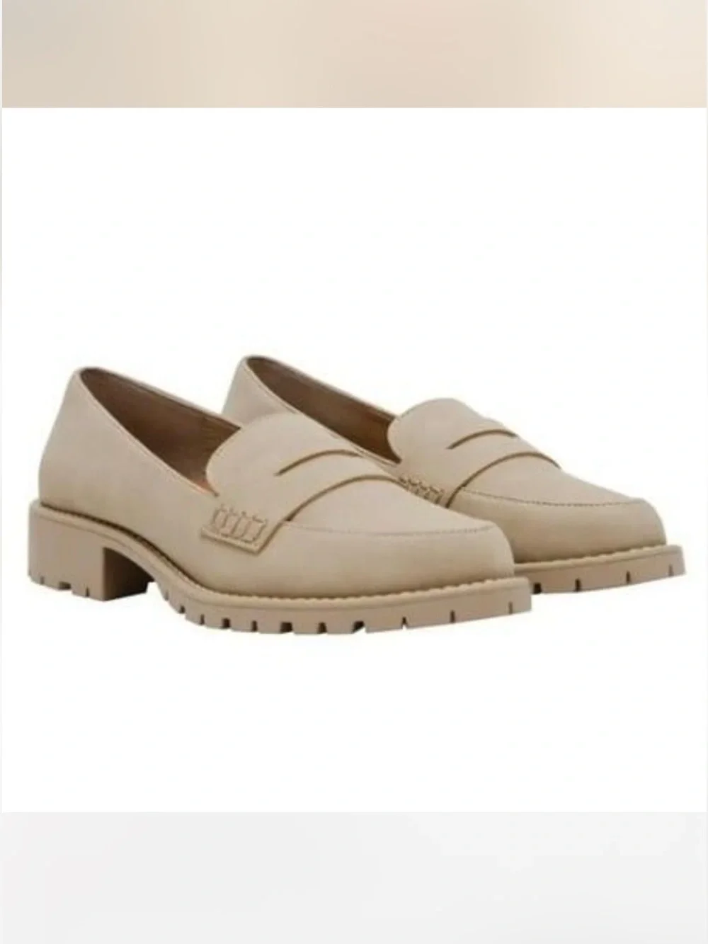 Dolce Vita Elias Flats Dune Suede Size 10 Chunky Beige